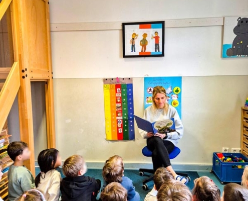 Bilderbuchbetrachtung in der Leoparden-Gruppe